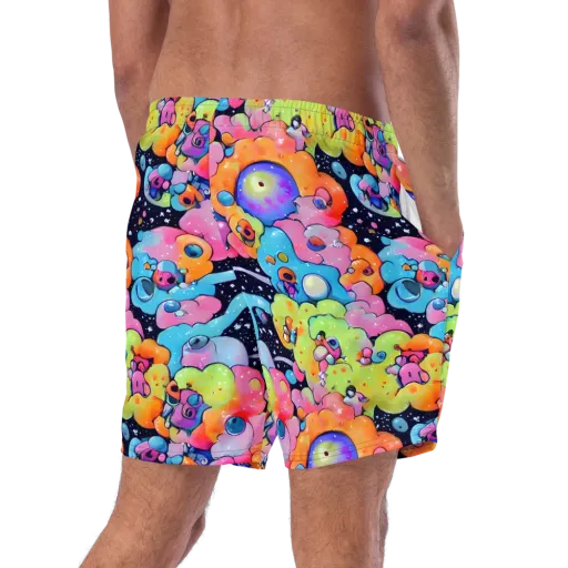Neon Creature Cosmos on a Swim Trunks