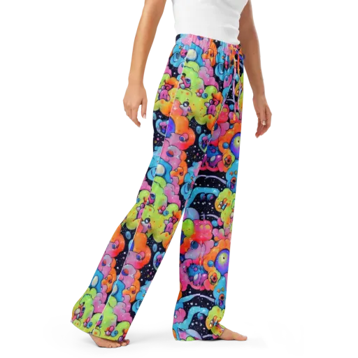 Neon Creature Cosmos on a Women's Pajama Pants