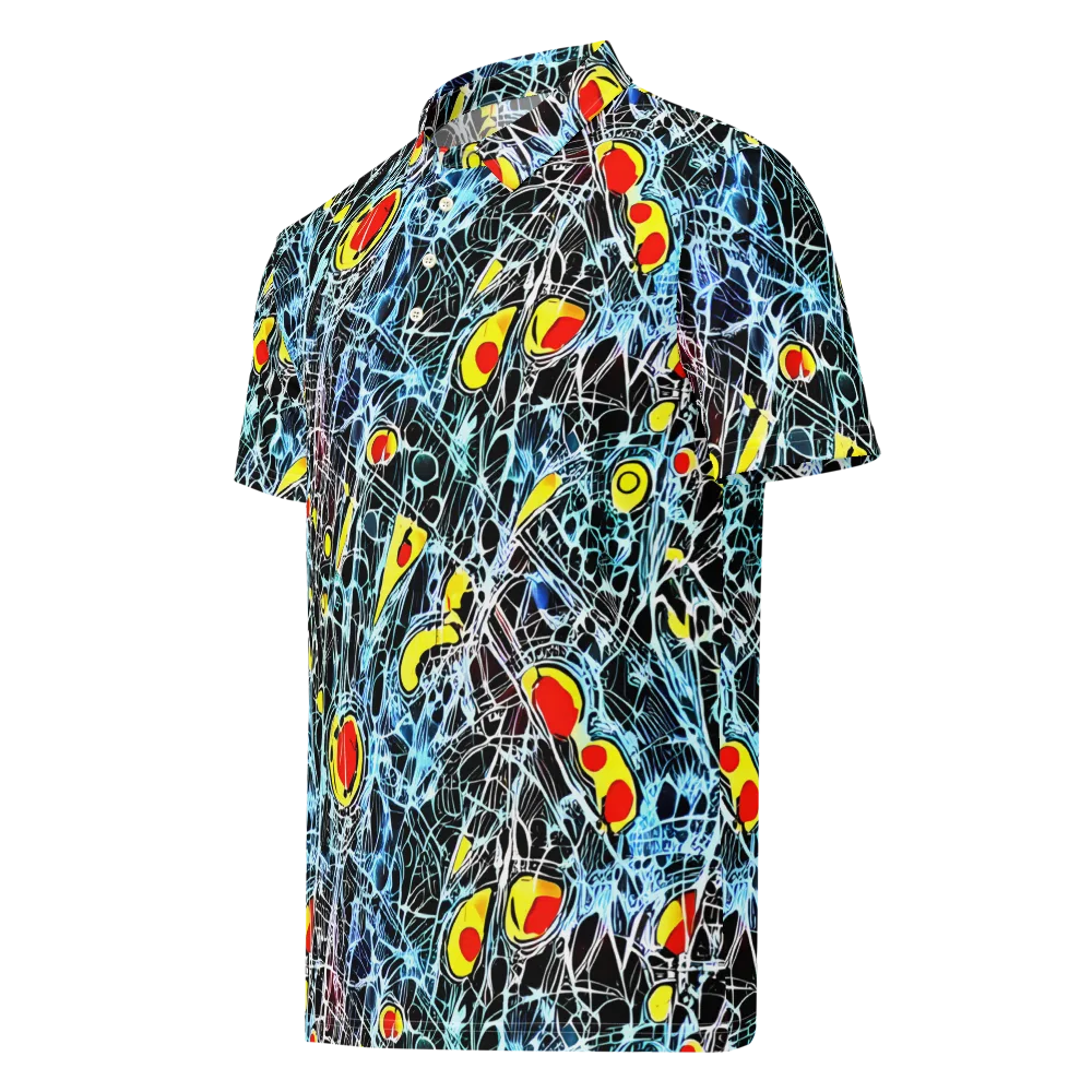 Ember Web on Men's Slim Fit Polo Shirt — Left Front