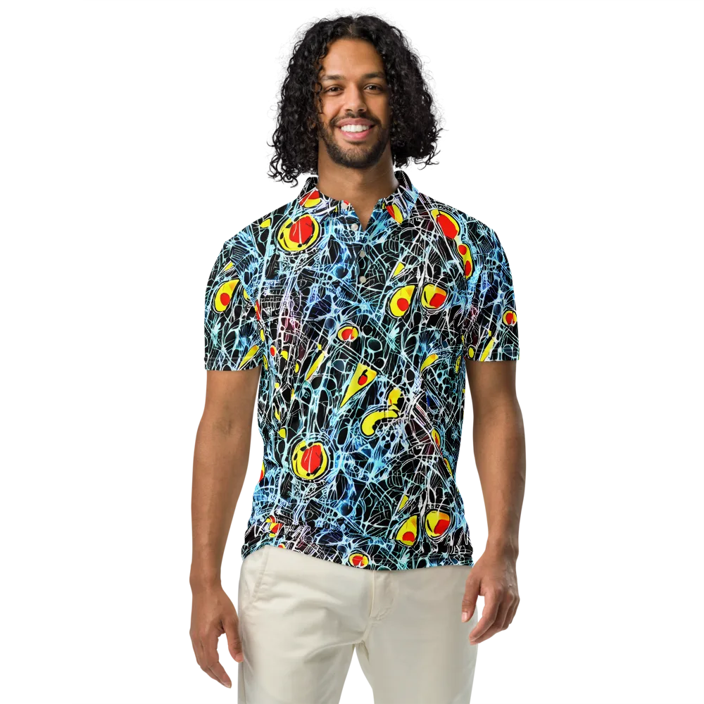 Ember Web on Men's Slim Fit Polo Shirt — Front