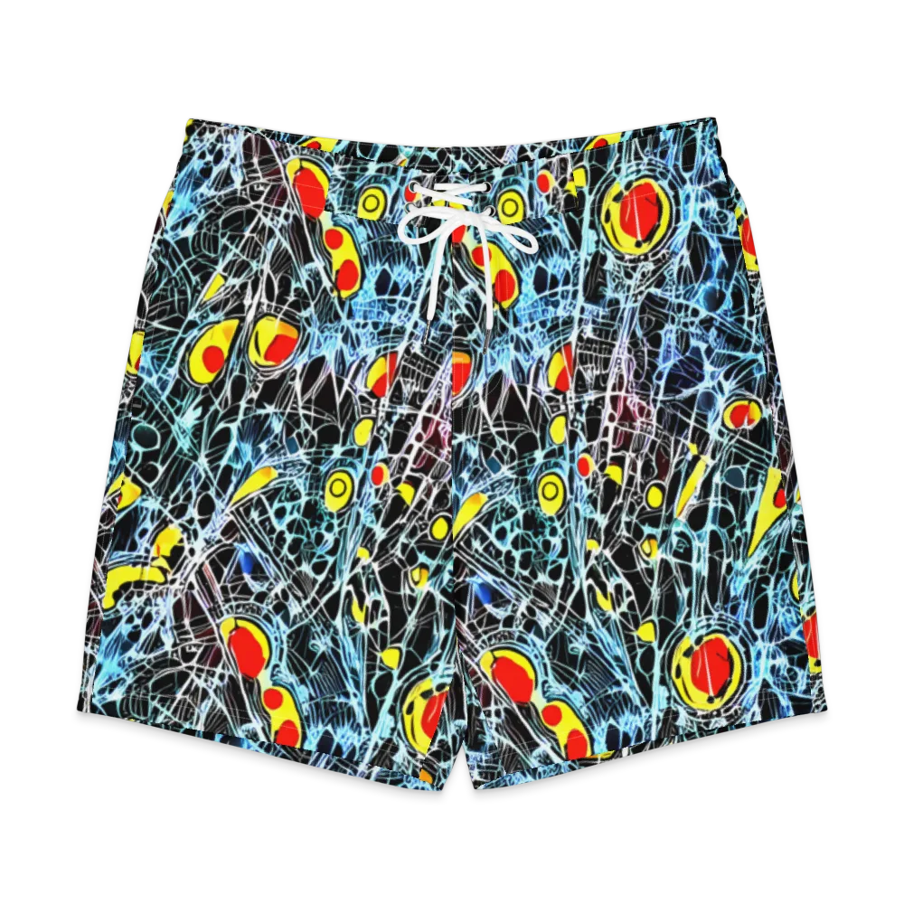 Ember Web on Men's Board Shorts — Front