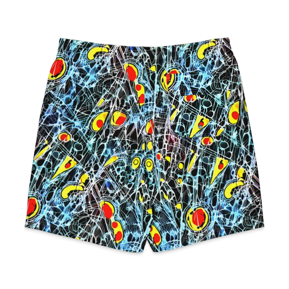 Ember Web on Men's Board Shorts — Back