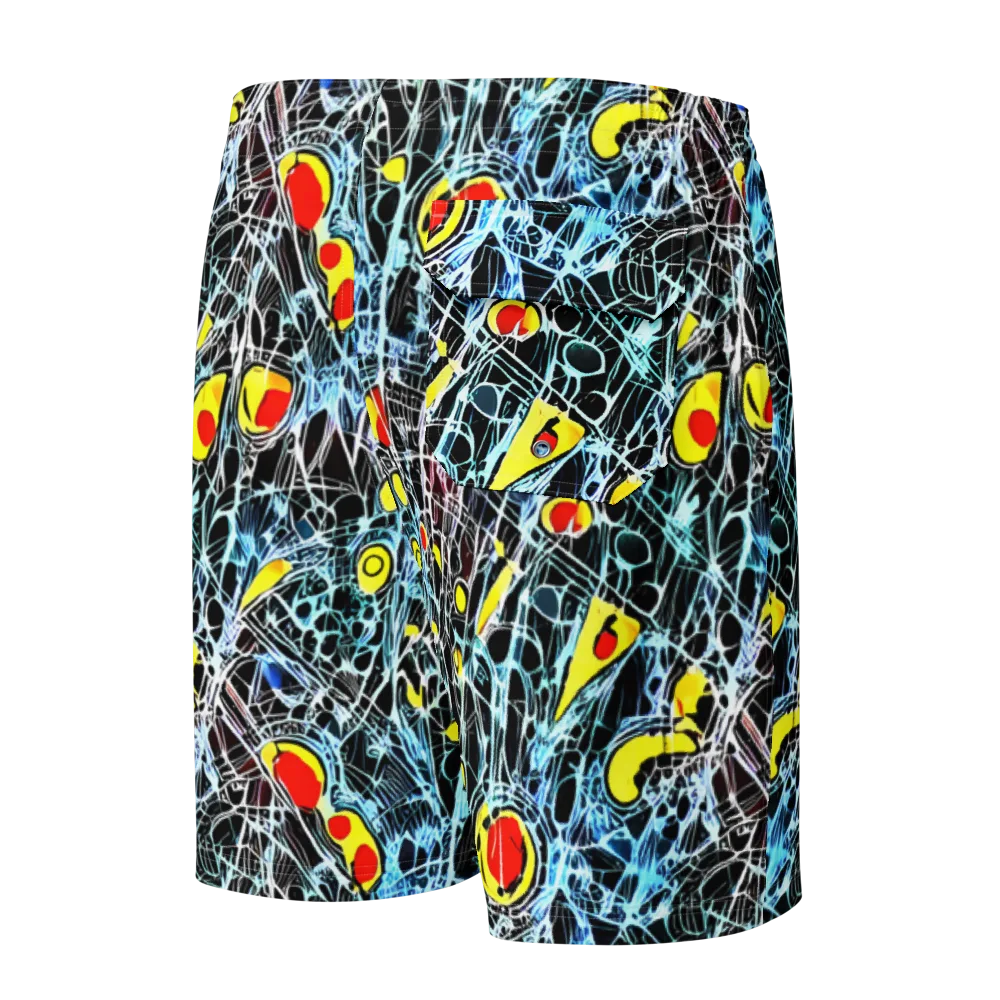 Ember Web on Men's Board Shorts — Back