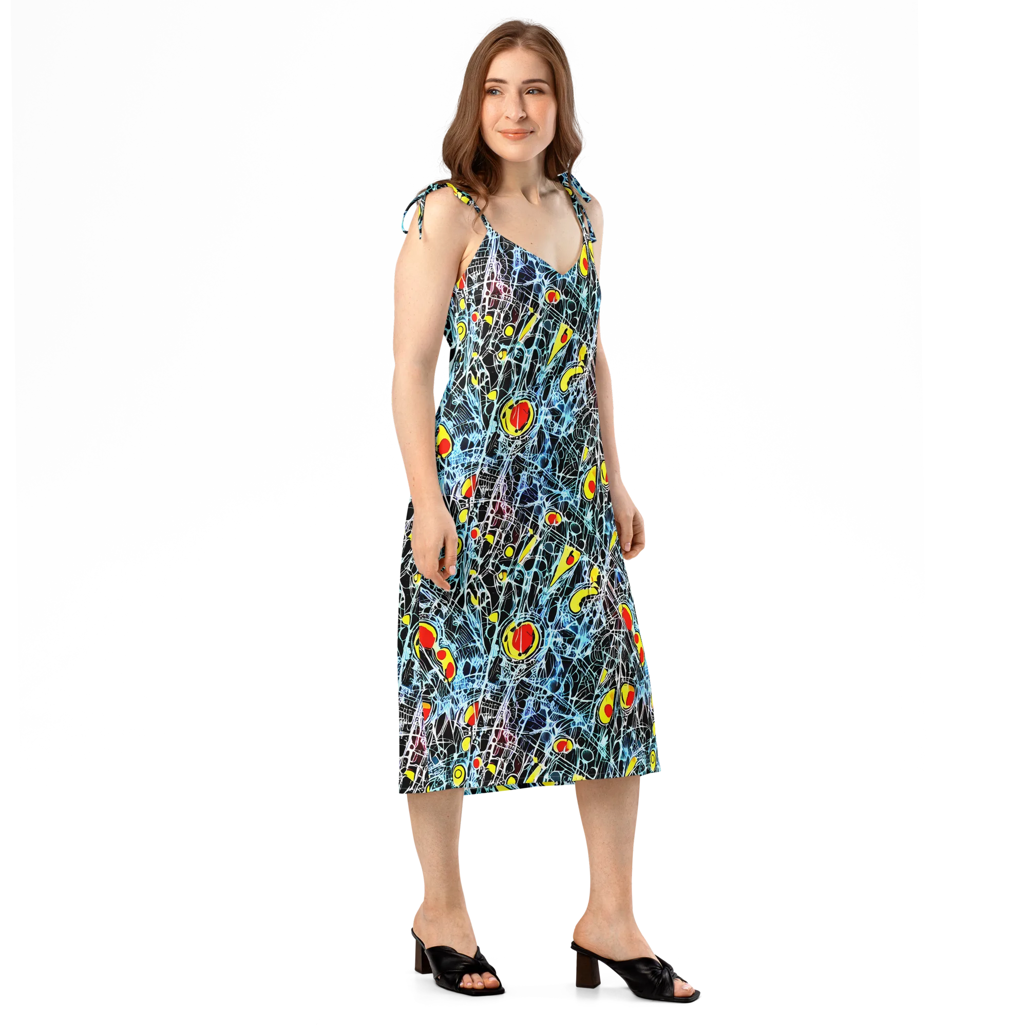 Ember Web on Slip Dress — Right Front