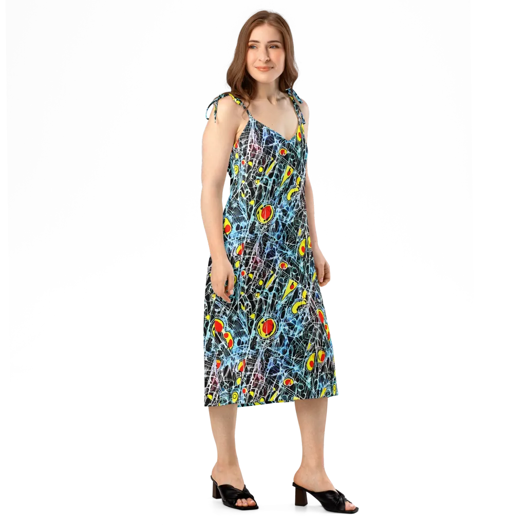 Ember Web on Slip Dress — Right Front