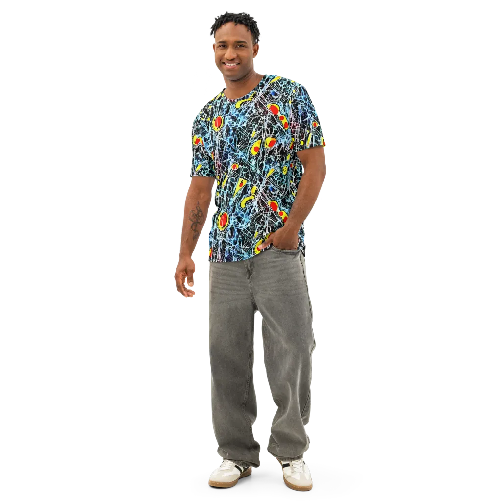 Ember Web on Men's Cotton Crew Neck T-Shirt — Front
