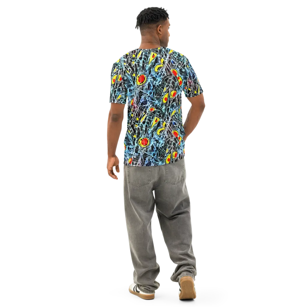Ember Web on Men's Cotton Crew Neck T-Shirt — Back
