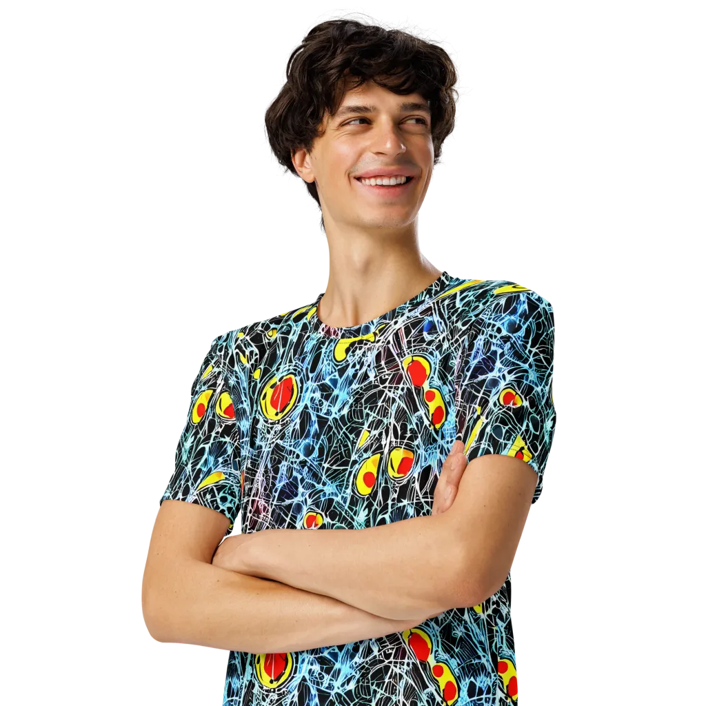 Ember Web on Men's Crew Neck T-Shirt — Left Front