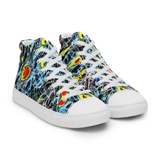 Ember Web on a Men's High Top Canvas Shoes