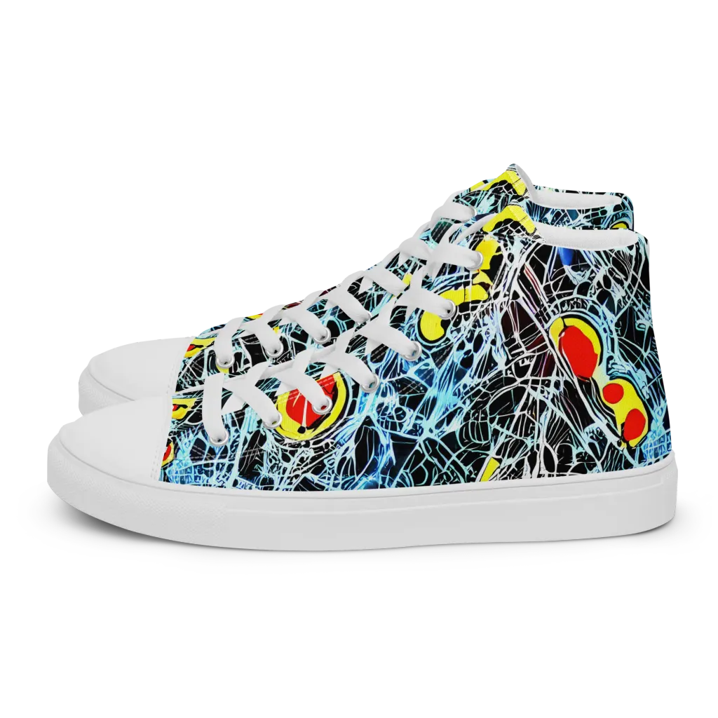 Ember Web on Men's High Top Canvas Shoes — Left
