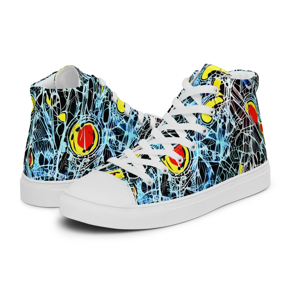 Ember Web on Men's High Top Canvas Shoes — Left
