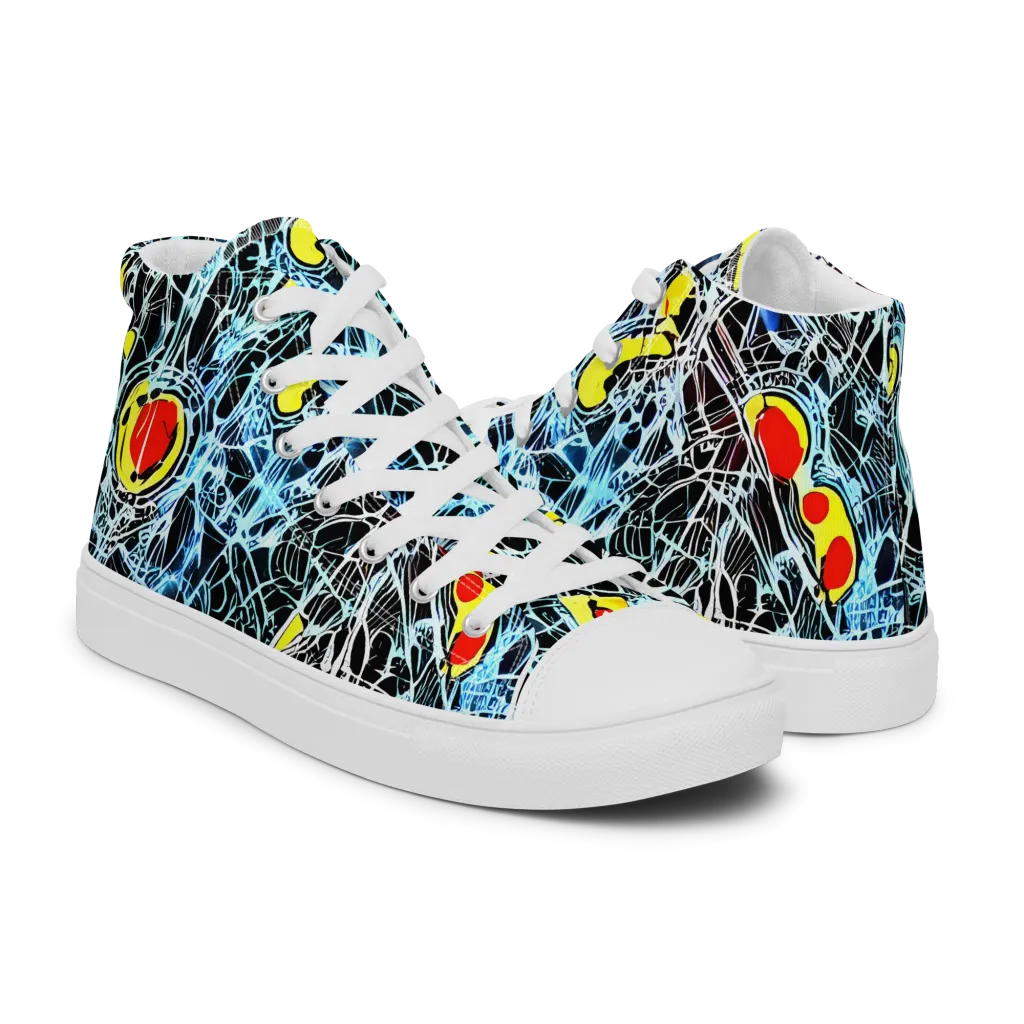 Ember Web on Men's High Top Canvas Shoes — Right
