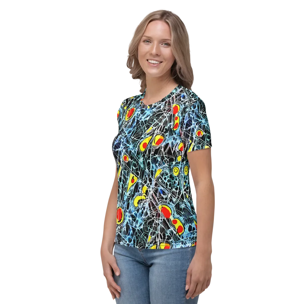 Ember Web on Women's Crew Neck T-Shirt — Left