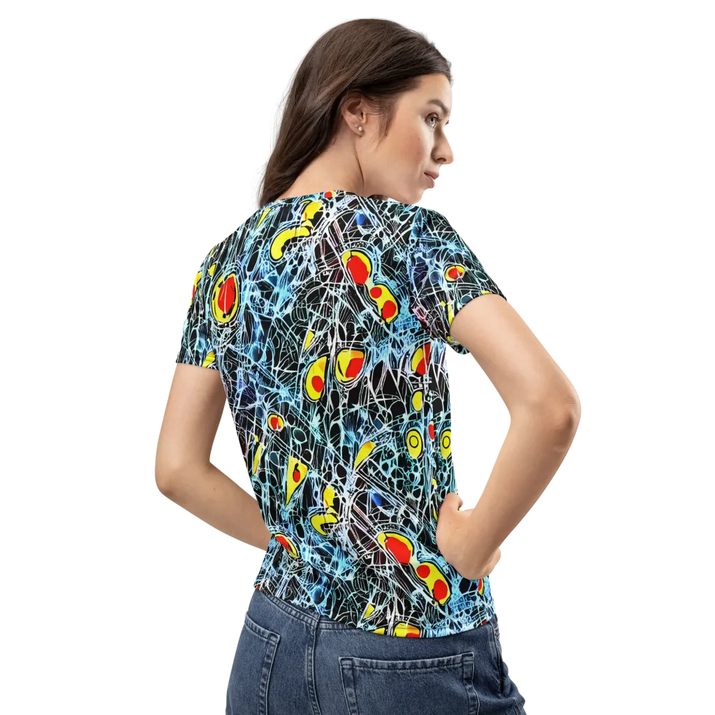 Ember Web on Women's Crew Neck T-Shirt — Back