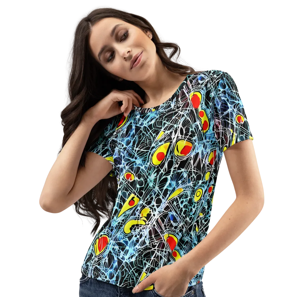 Ember Web on Women's Crew Neck T-Shirt — Left Front