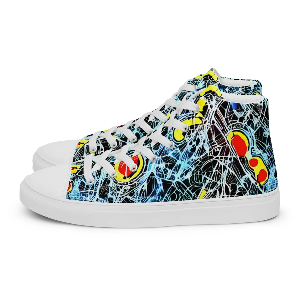 Ember Web on Women's High Top Canvas Shoes — Left