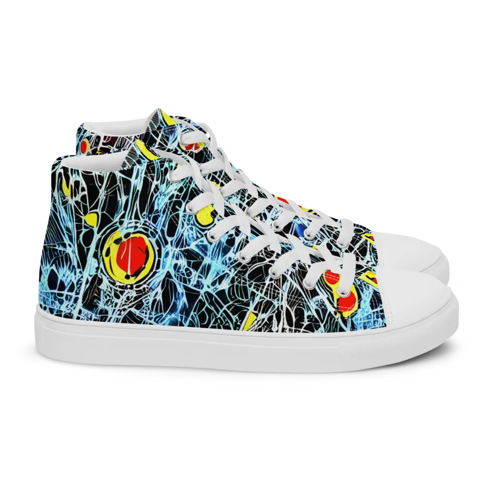 Ember Web on Women's High Top Canvas Shoes — Right