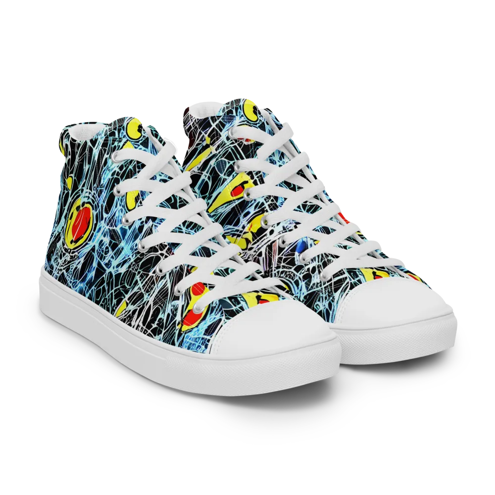 Ember Web on Women's High Top Canvas Shoes — Right Front