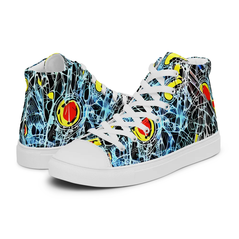 Ember Web on Women's High Top Canvas Shoes — Left