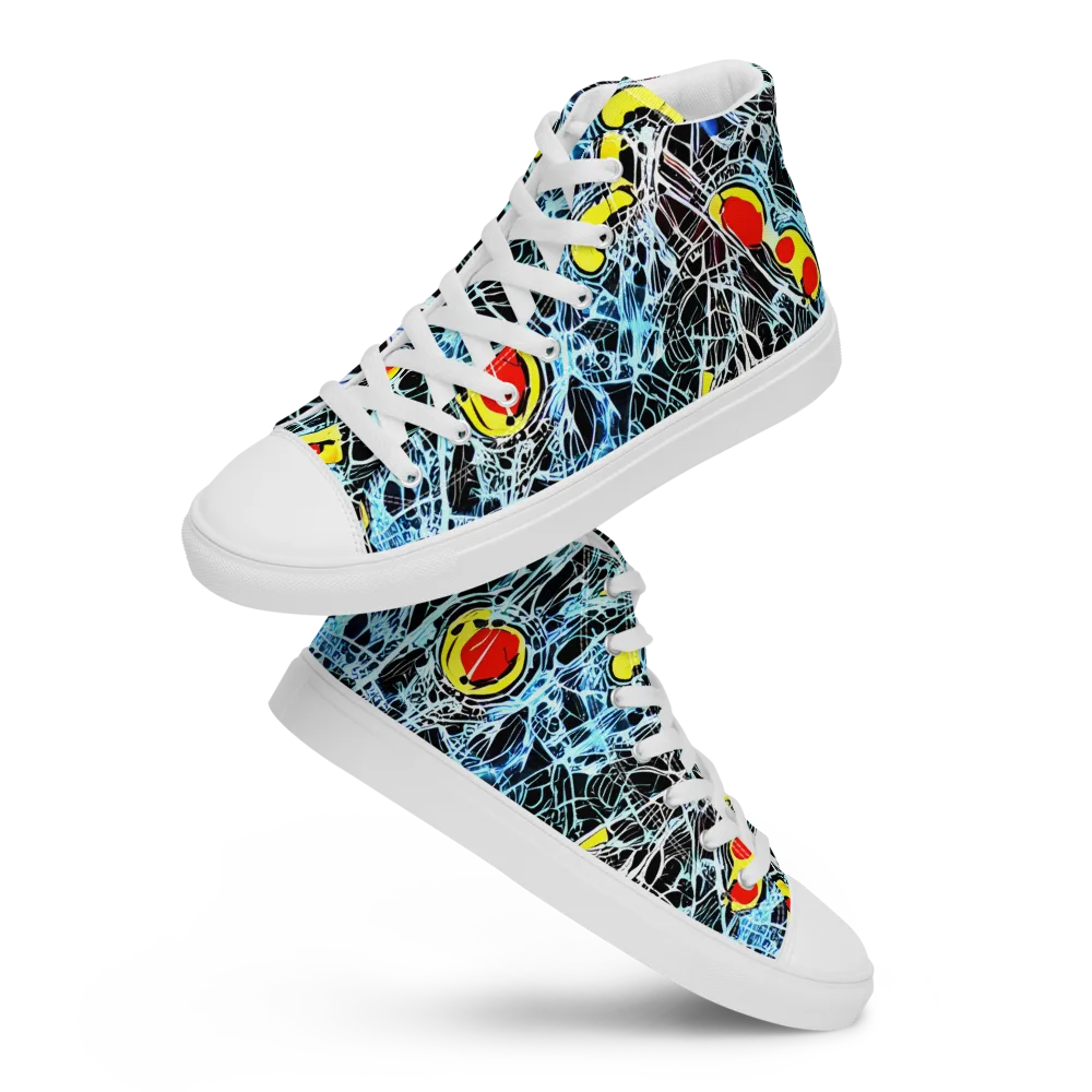 Ember Web on Women's High Top Canvas Shoes — Front
