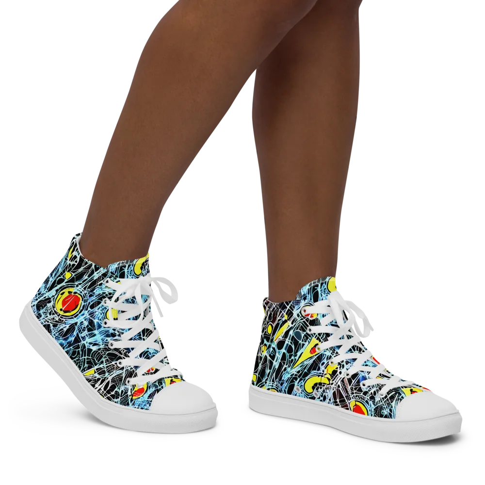 Ember Web on Women's High Top Canvas Shoes — Right