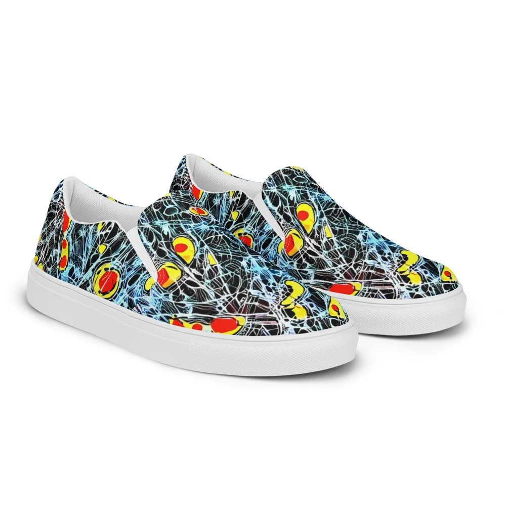 Ember Web on Men's Slip-On Canvas Shoes — Right Front