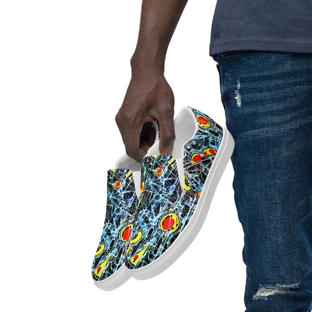 Ember Web on Men's Slip-On Canvas Shoes — Left Front