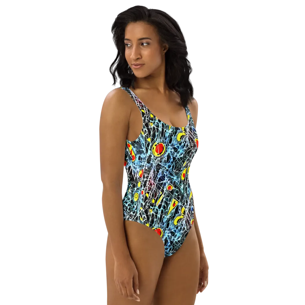 Ember Web on One-Piece Swimsuit — Right