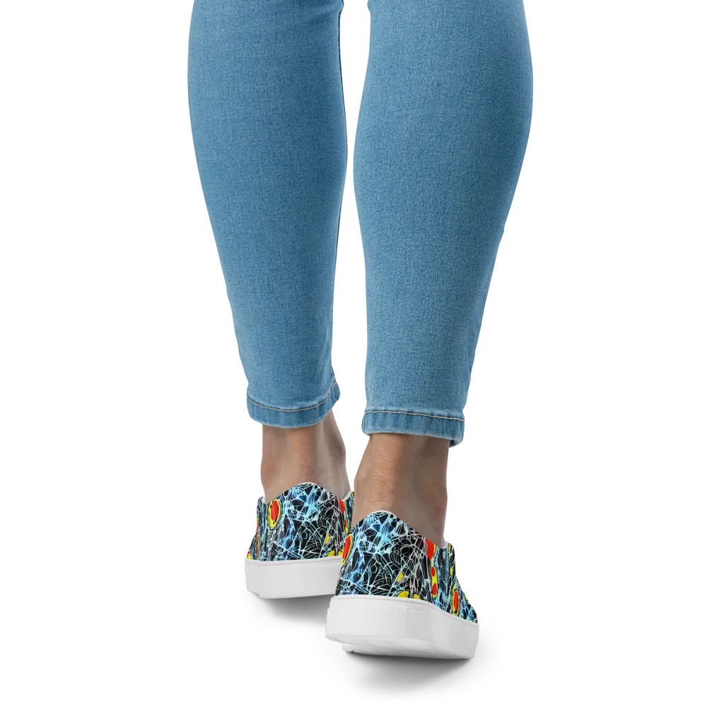 Ember Web on Women's Slip-On Canvas Shoes — Back