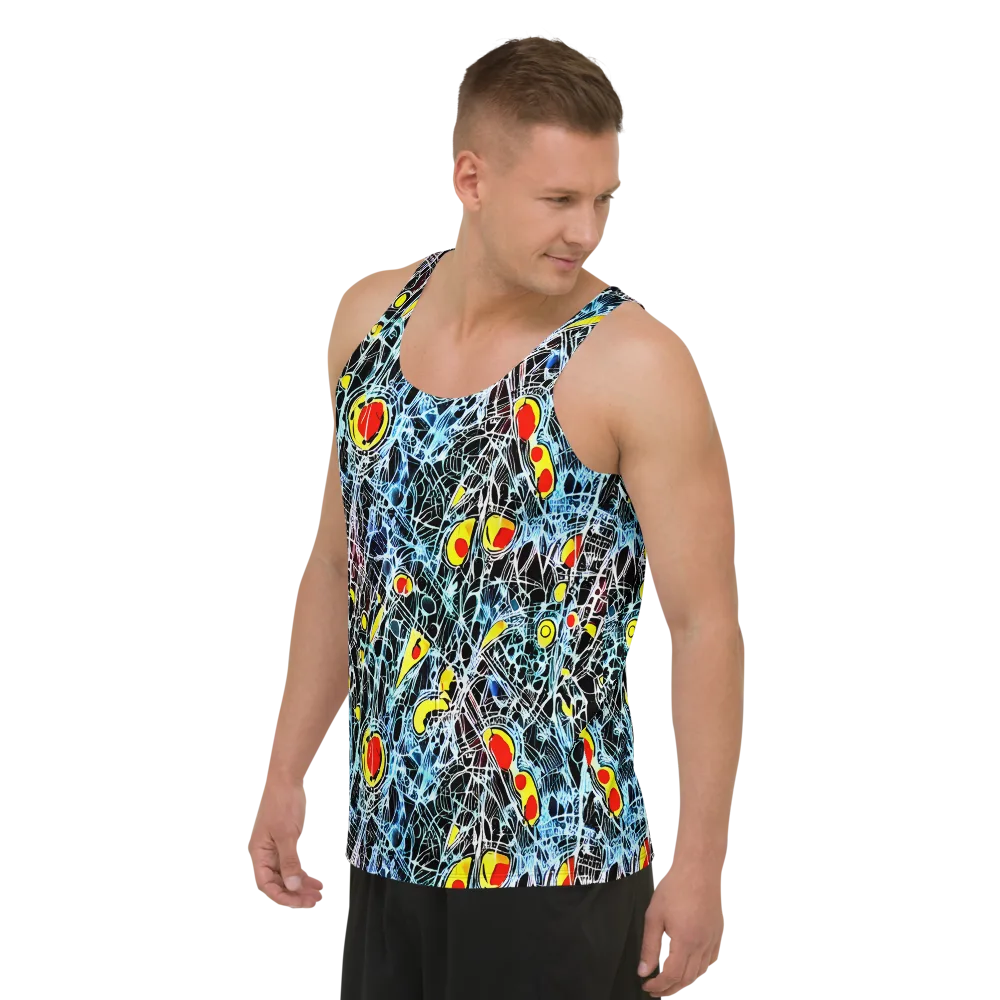 Ember Web on Men's Tank Top — Left Front