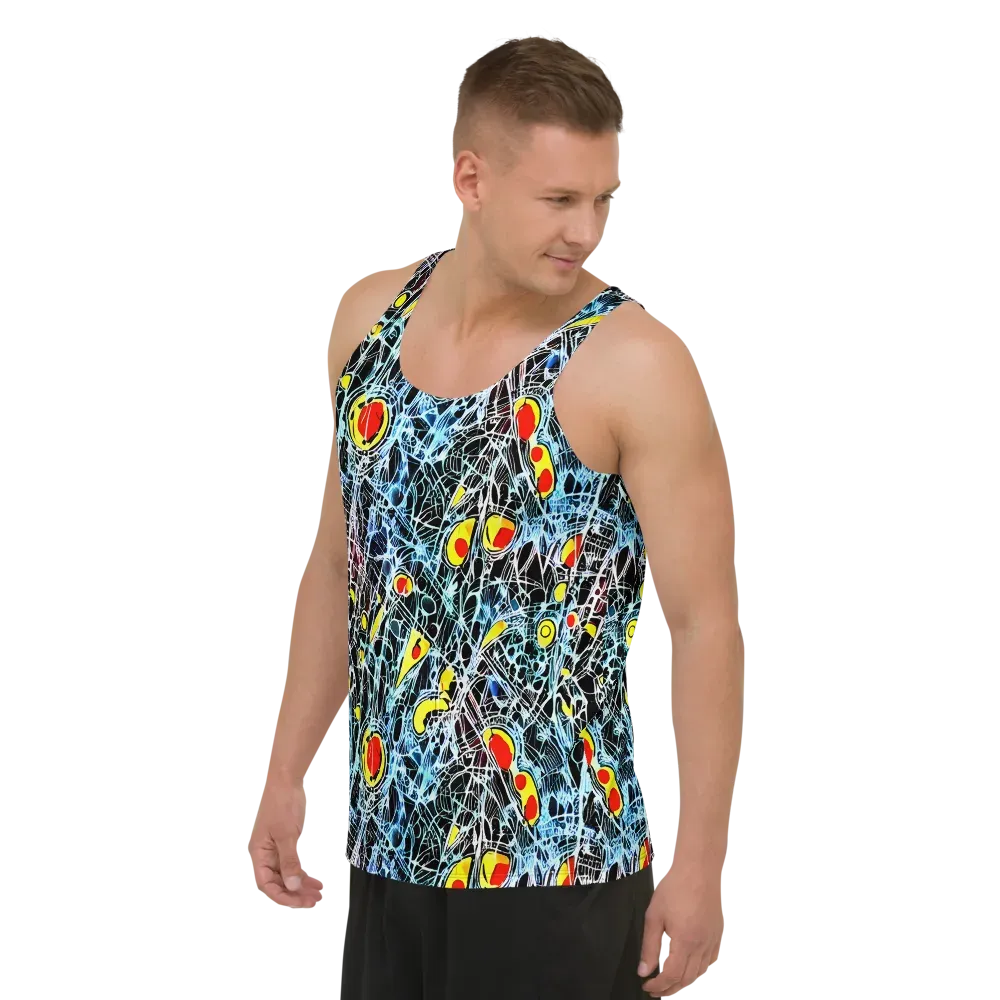 Ember Web on Men's Tank Top — Left Front