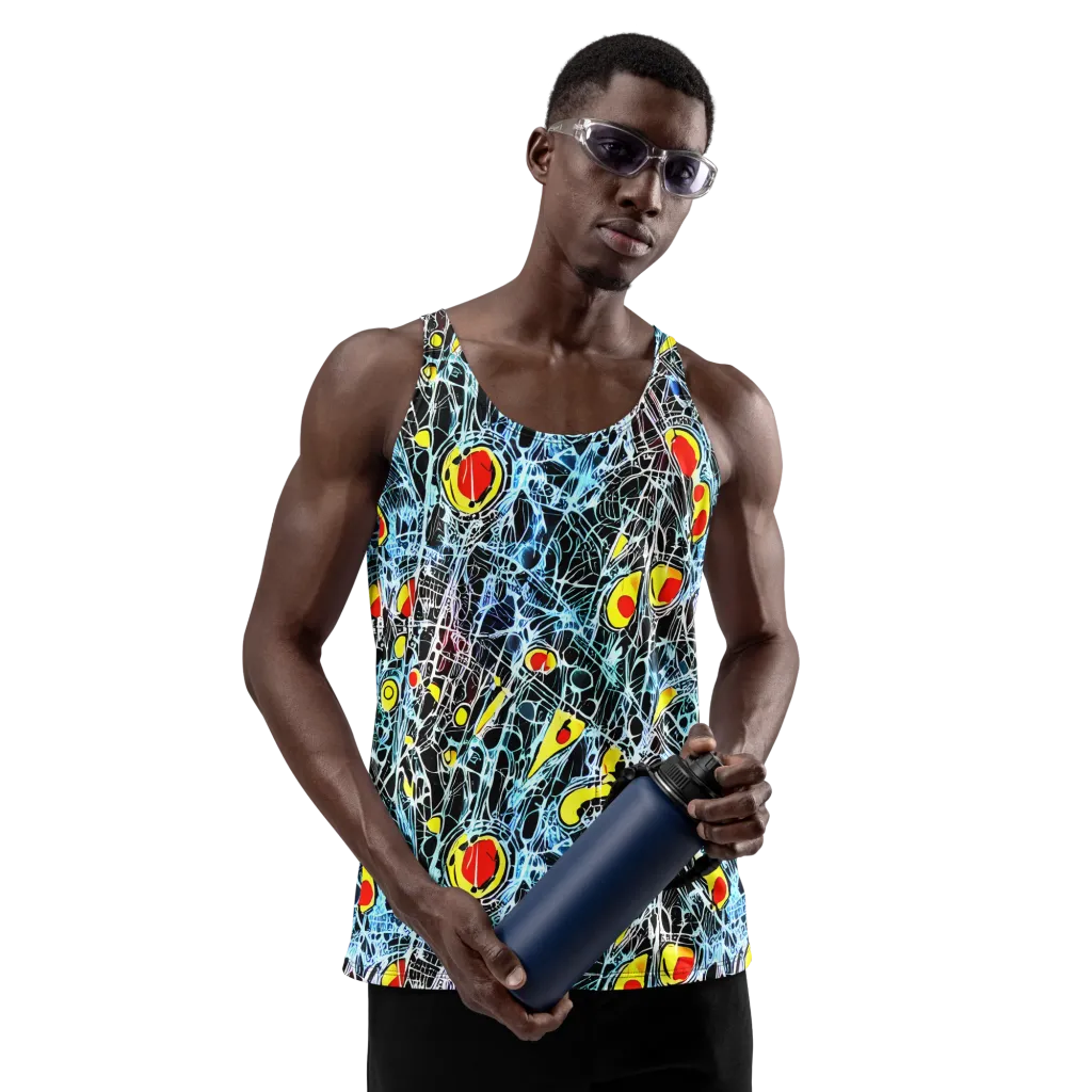 Ember Web on Men's Tank Top — Front