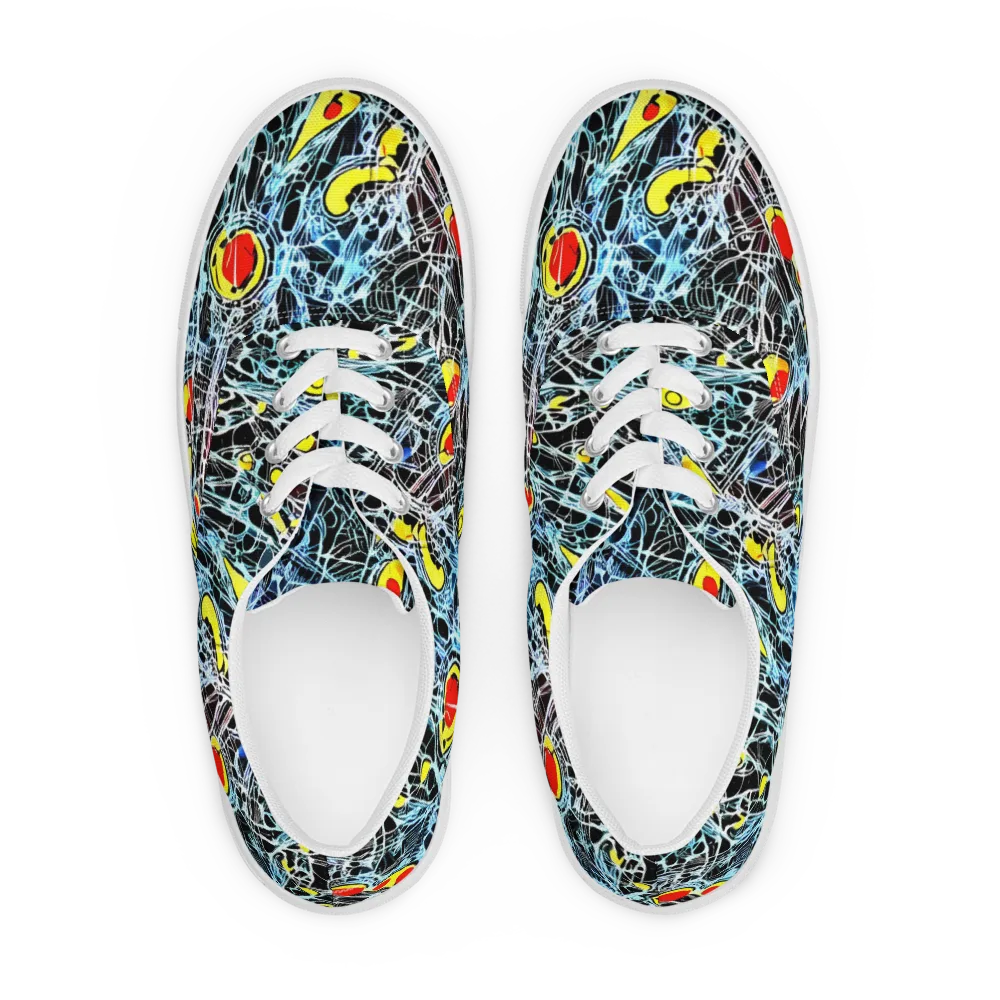 Ember Web on Men's Lace-Up Canvas Shoes — Front