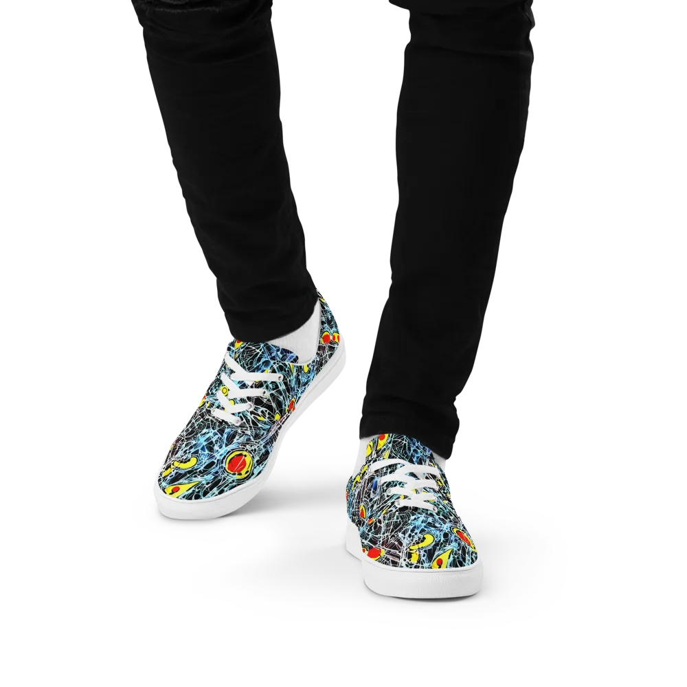 Ember Web on Men's Lace-Up Canvas Shoes — Front