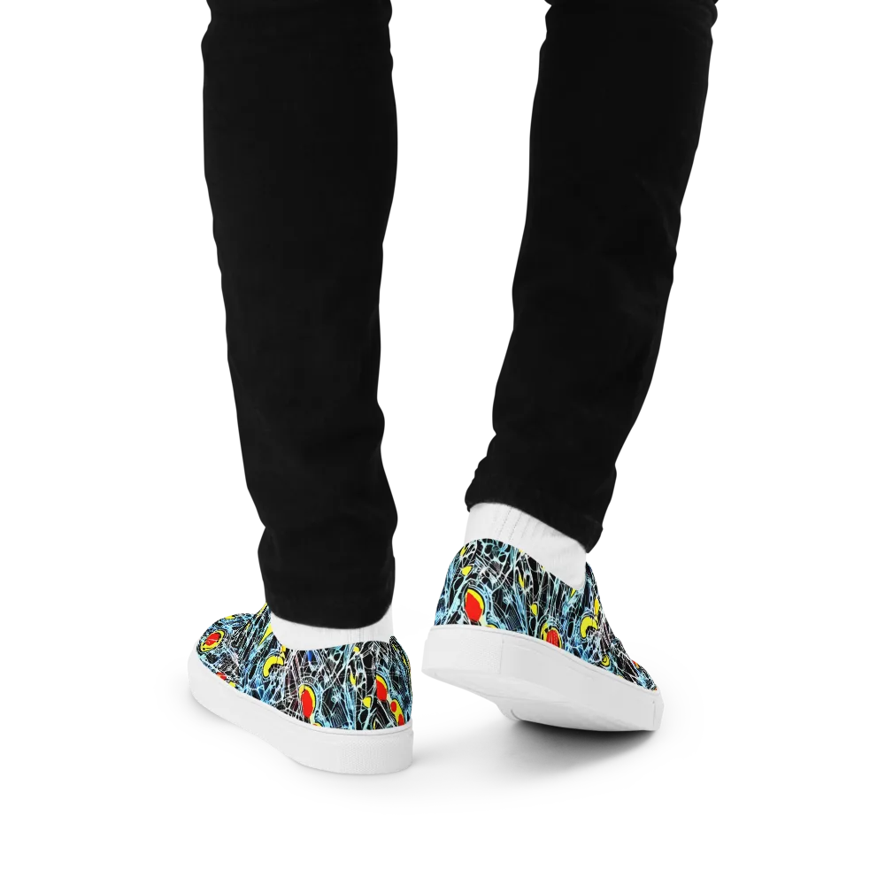 Ember Web on Men's Lace-Up Canvas Shoes — Back