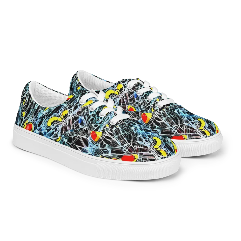 Ember Web on Men's Lace-Up Canvas Shoes — Right Front