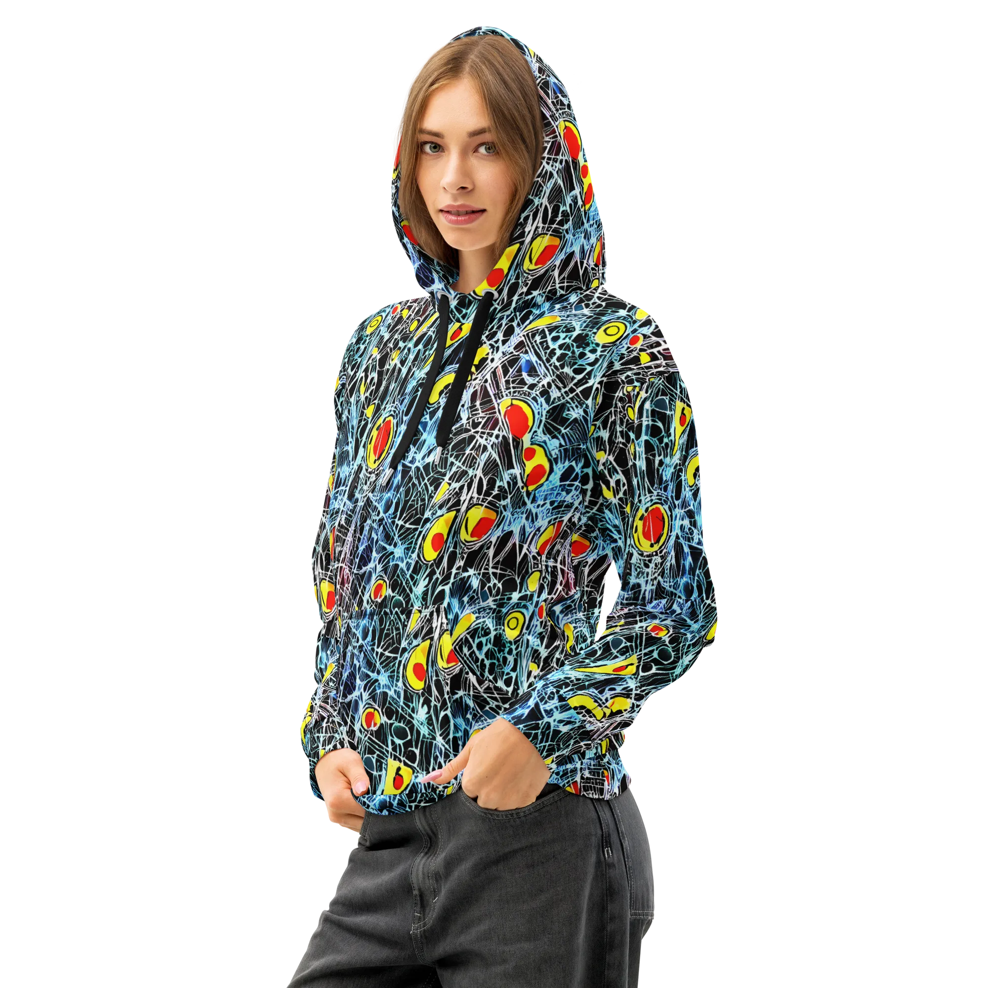 Ember Web on Cotton Hoodie — Left Front