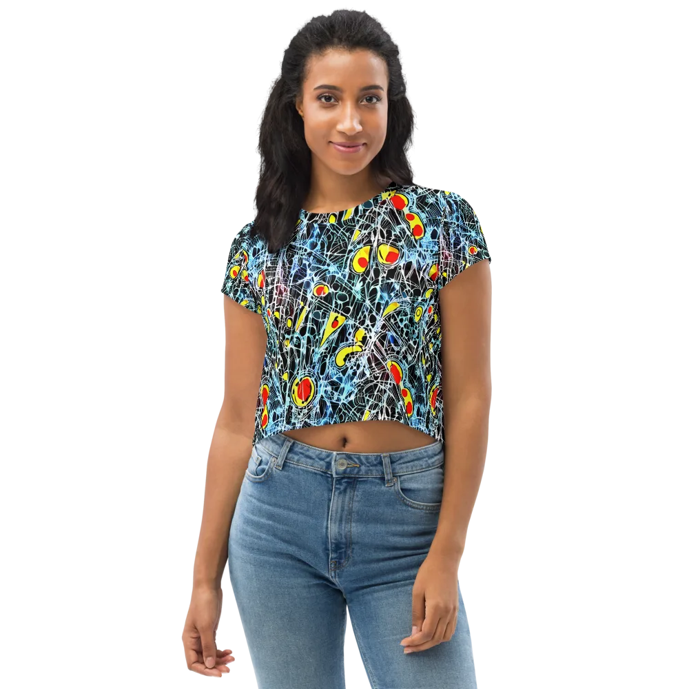 Ember Web on Crop Tee — Front