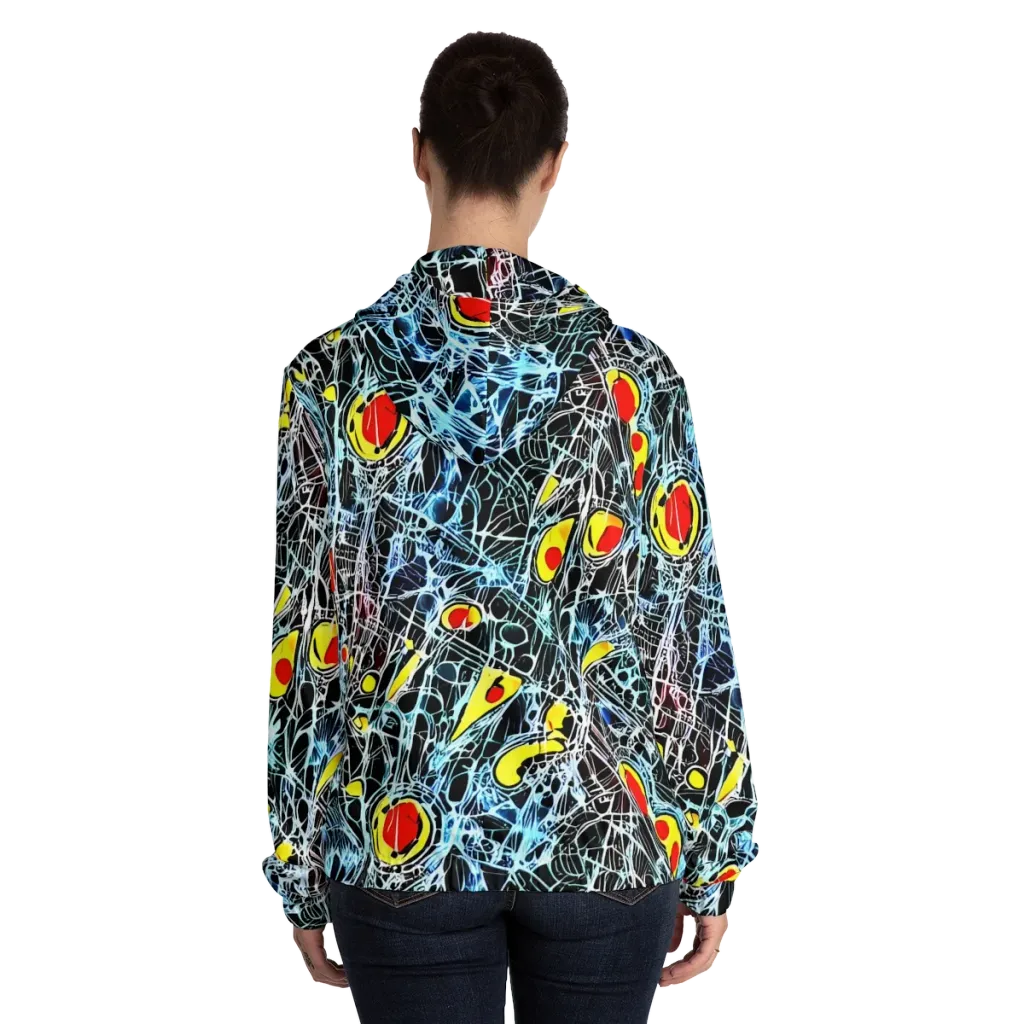 Ember Web on Women's Full-Zip Hoodie — Back On Person