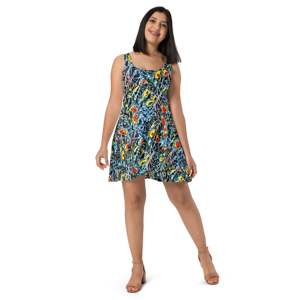 Ember Web on Skater Dress — Front