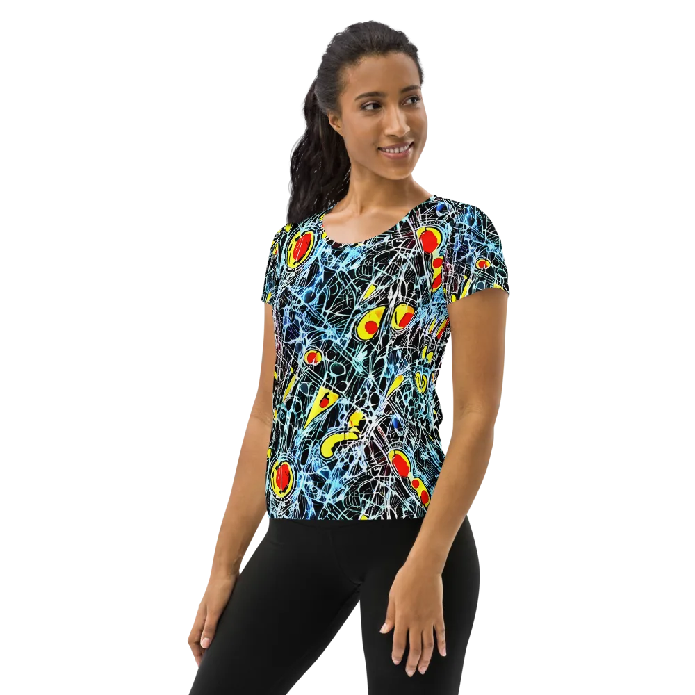Ember Web on Women's Athletic T-Shirt — Left