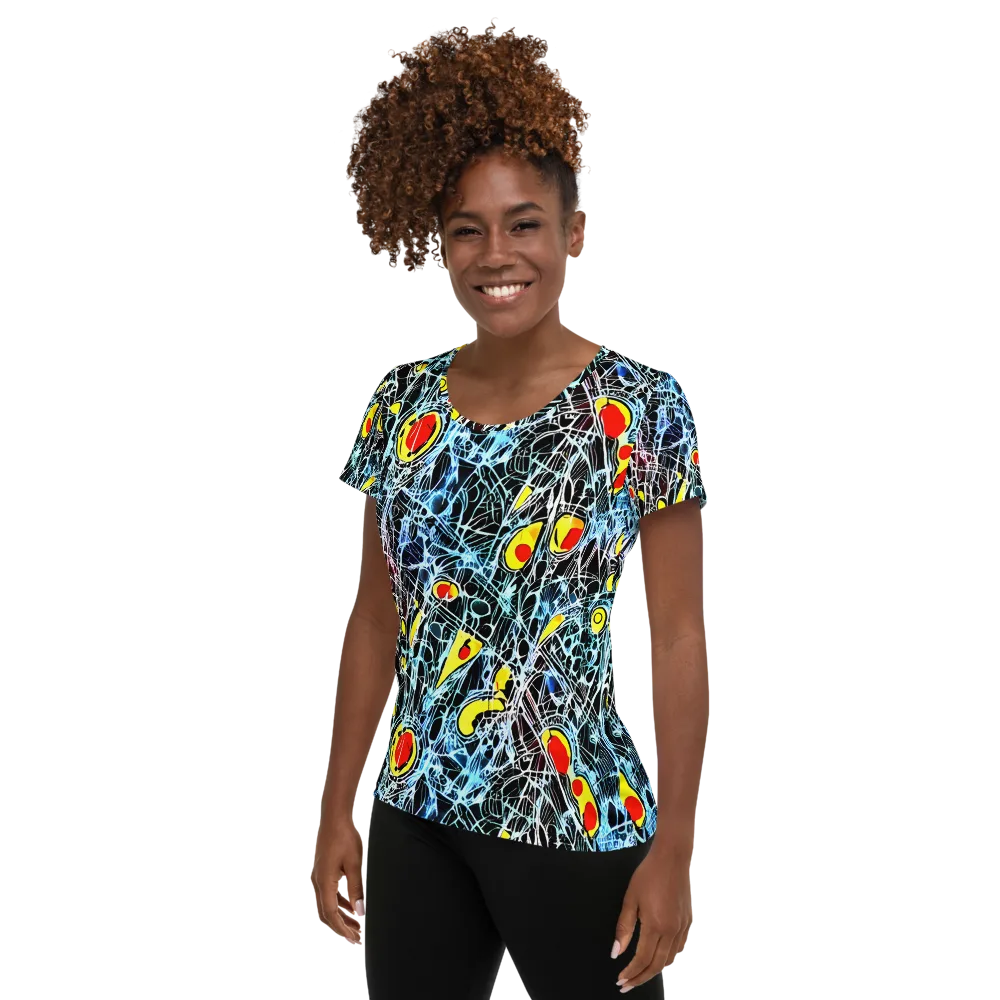 Ember Web on Women's Athletic T-Shirt — Left