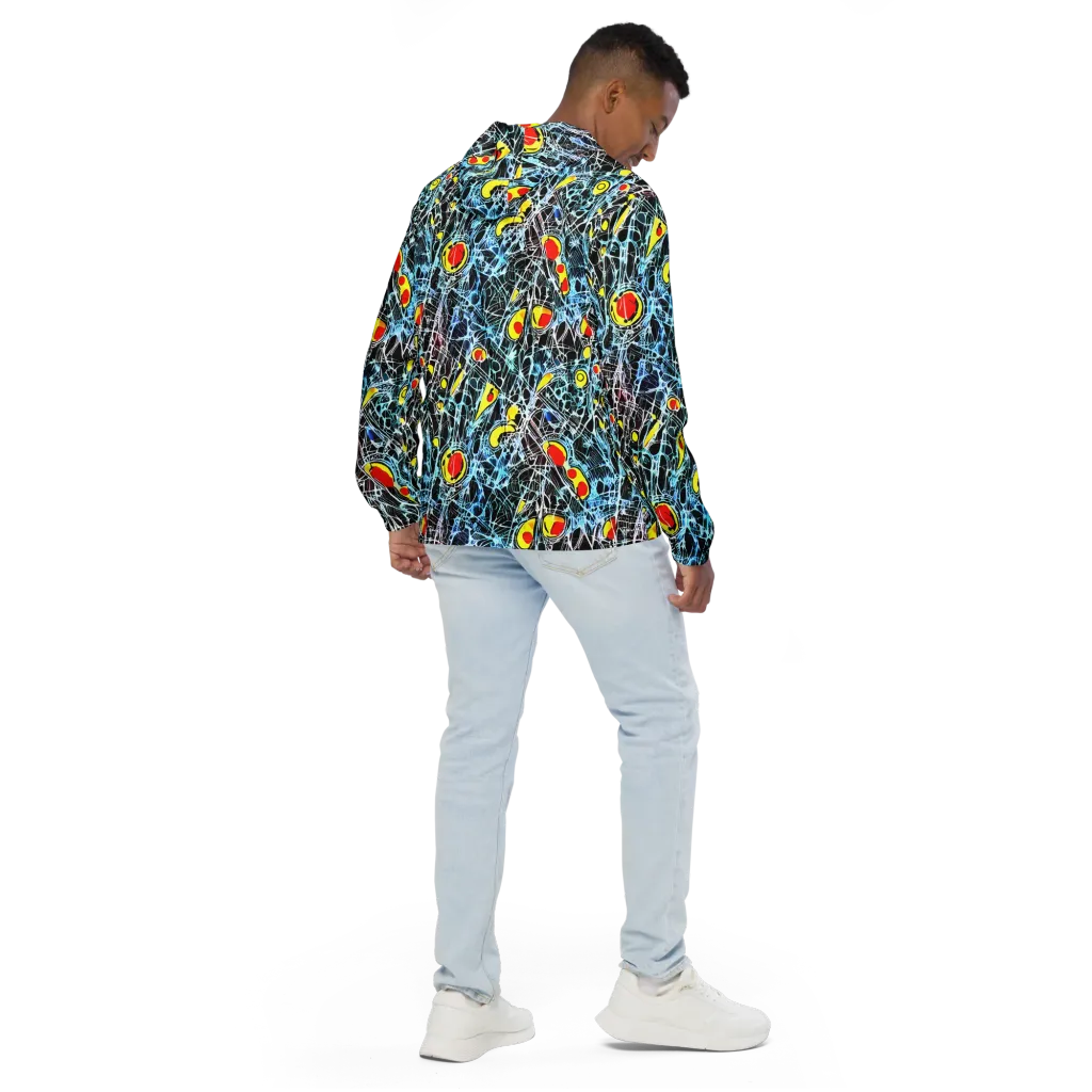 Ember Web on Men's Windbreaker — Back