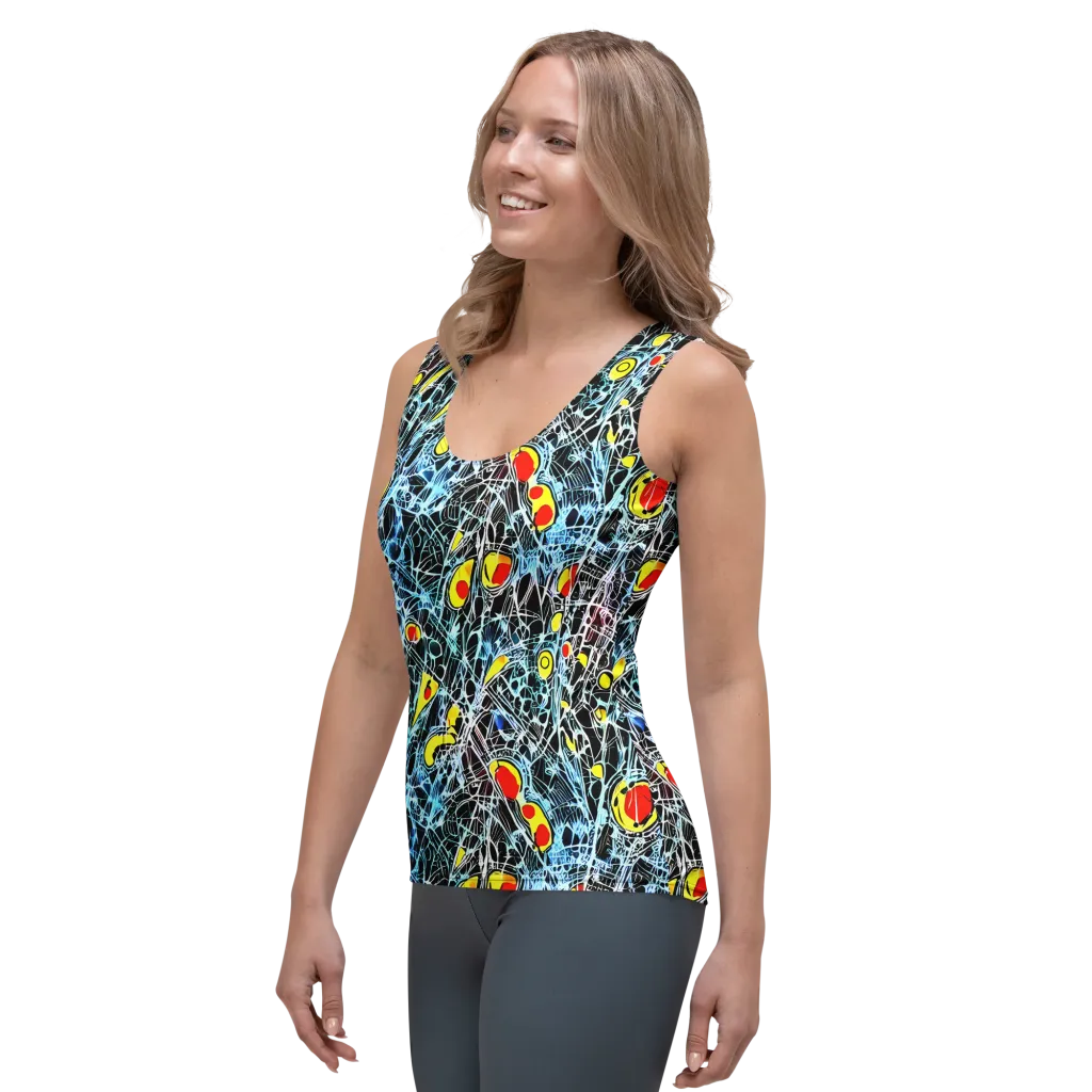 Ember Web on Women's Tank Top — Left Front