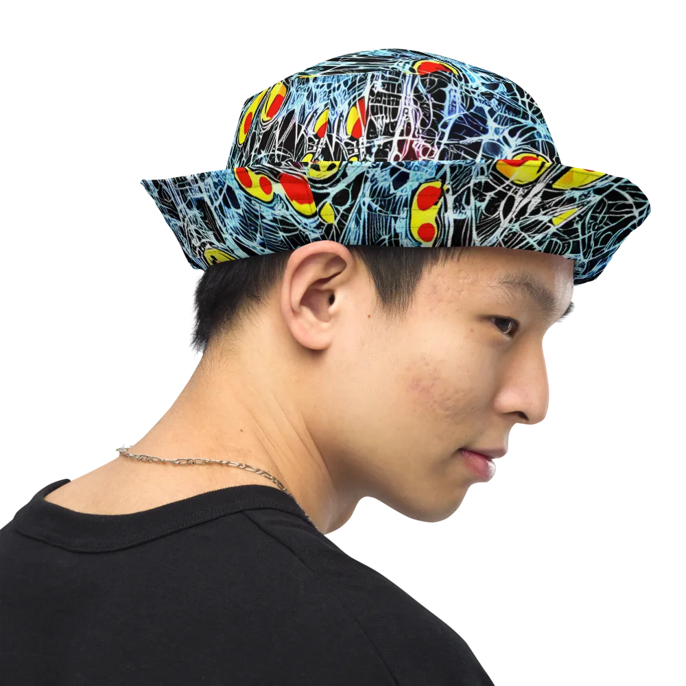 Ember Web on Reversible Bucket Hat — Right Outside