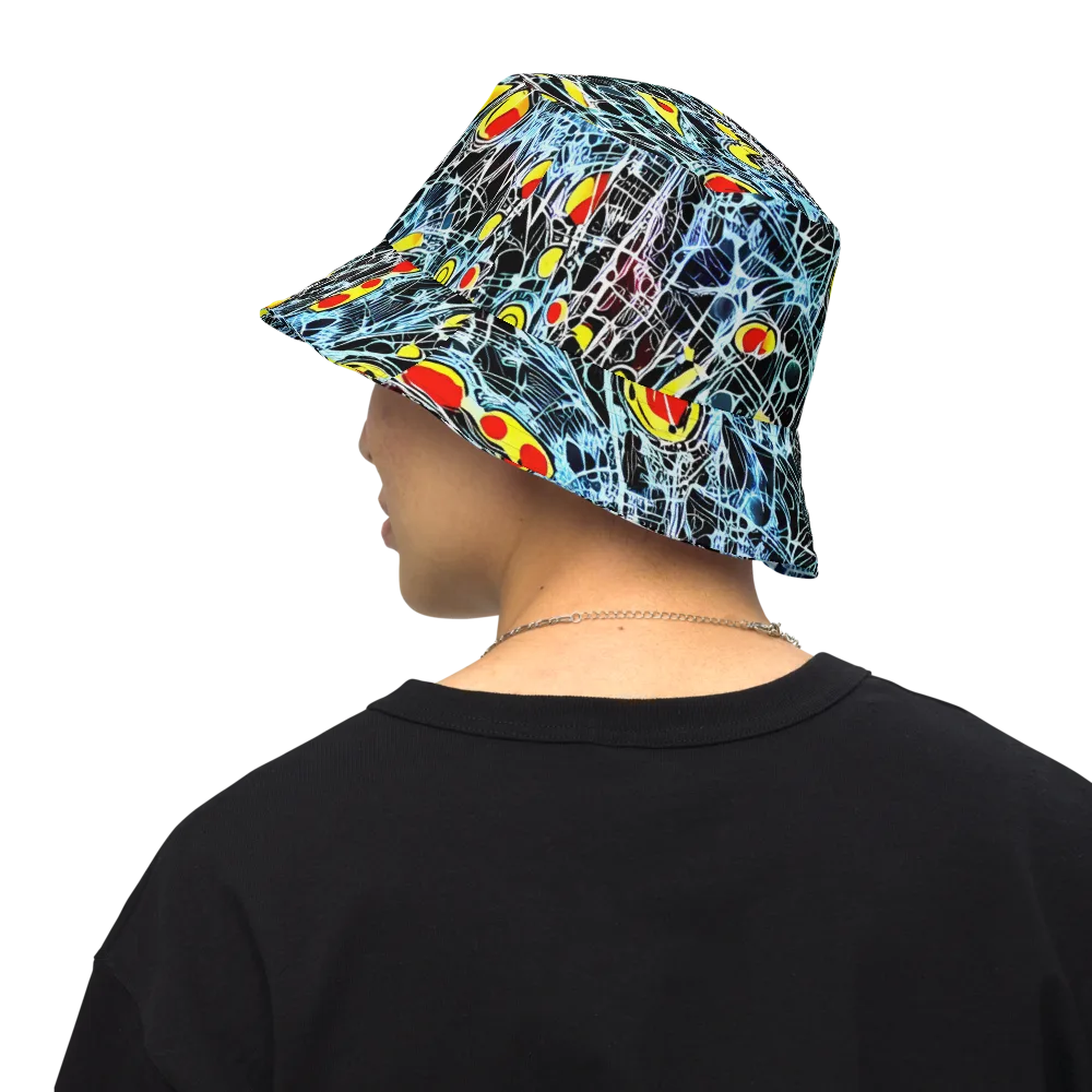 Ember Web on Reversible Bucket Hat — Back Inside