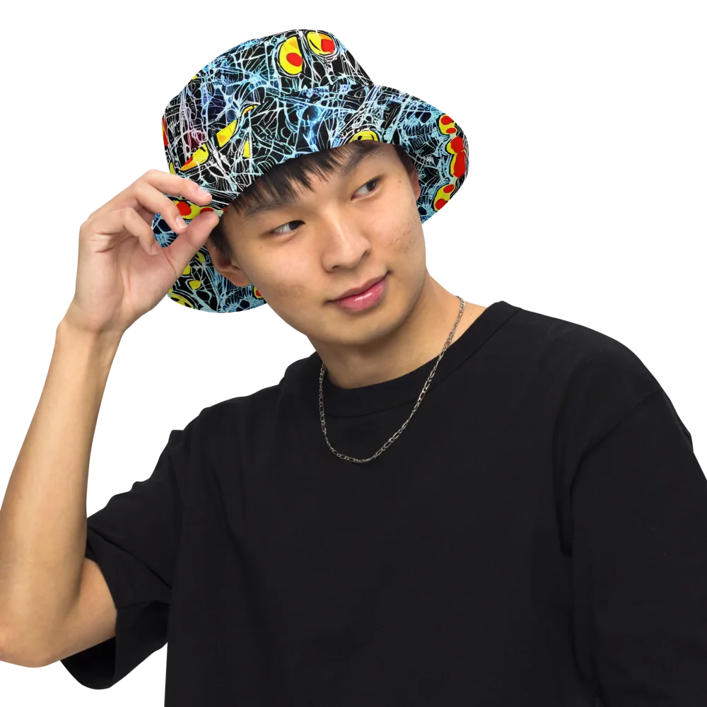 Ember Web on Reversible Bucket Hat — Front Inside