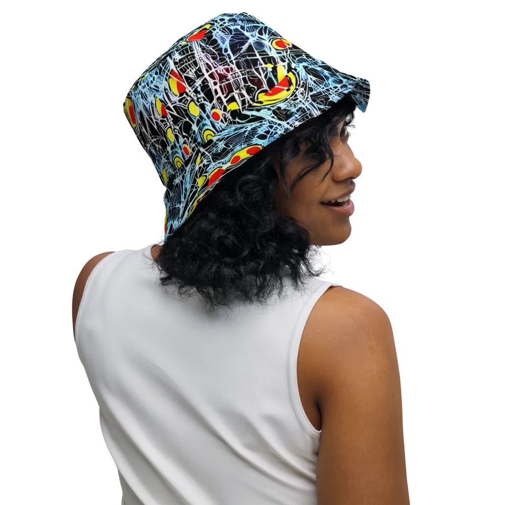 Ember Web on Reversible Bucket Hat — Right Outside