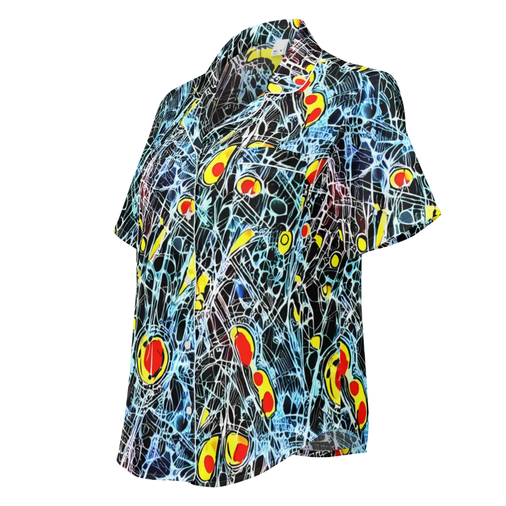 Ember Web on Women's Short Sleeve Pajama Top — Left Front