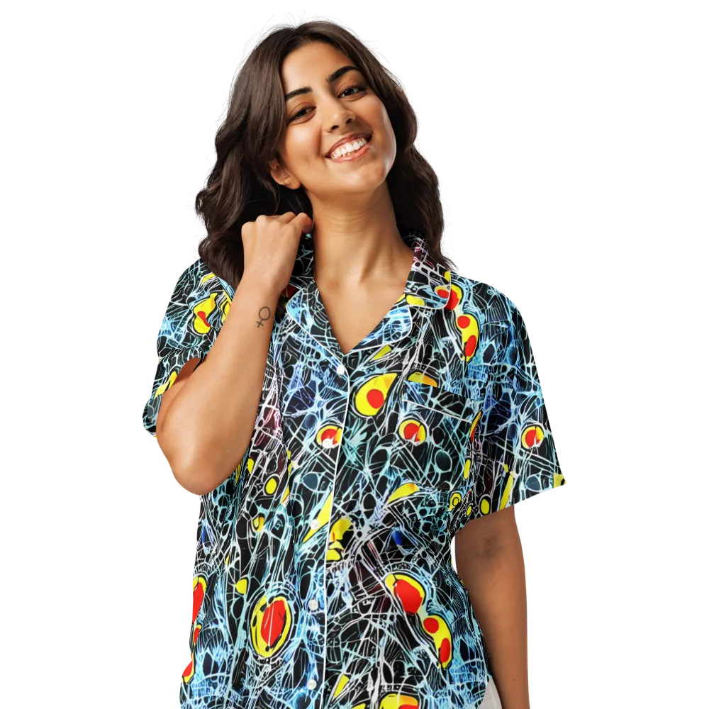 Ember Web on Women's Short Sleeve Pajama Top — Front